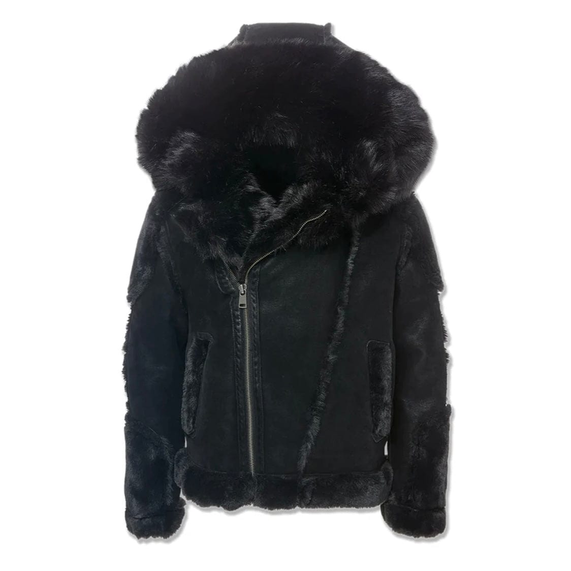 Kids Jordan Craig El Jefe Shearling Moto Jacket (Black) 91590K