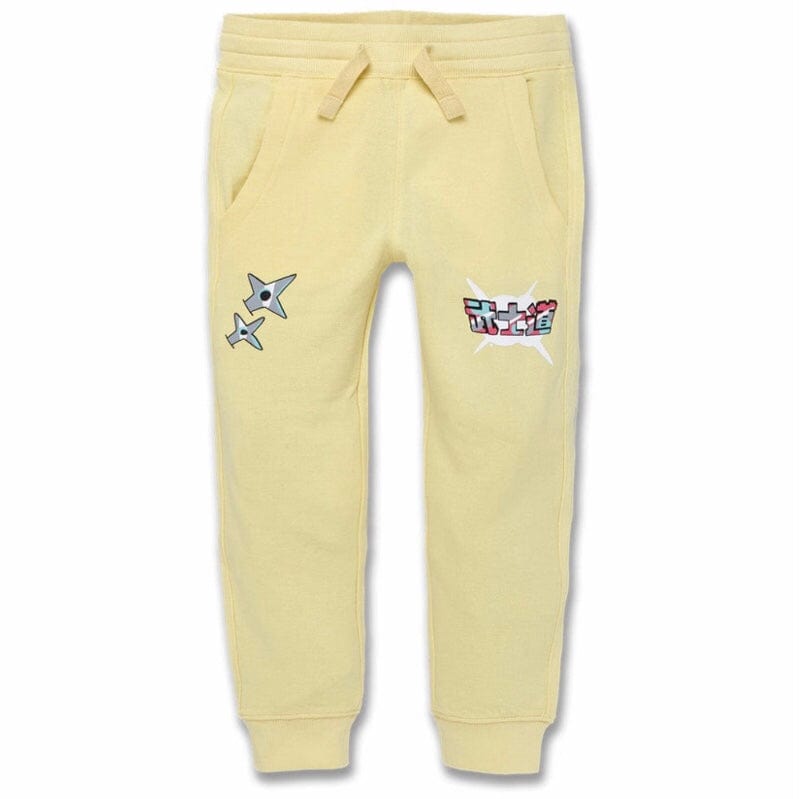 Kids Jordan Craig Invincible Plush Jogger Sweatpants (Pale Yellow) 8446K