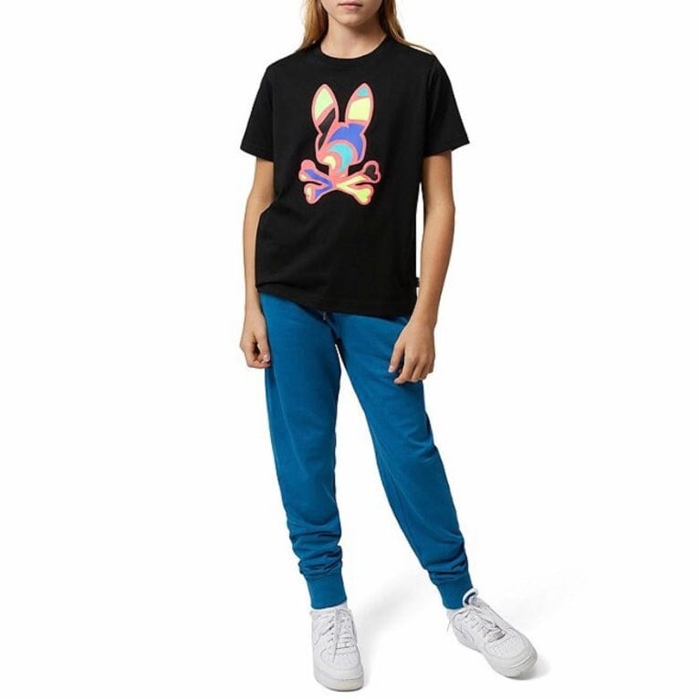 Kids Psycho Bunny Hilsboro Graphic Tee (Black) B0U112W1PC