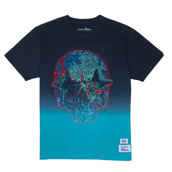 Reason Rhinestone Skull T-Shirt (Black) - F8349