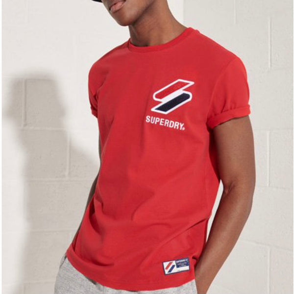 Superdry Sportstyle Chenille Tee (Risk Red) M1011031A