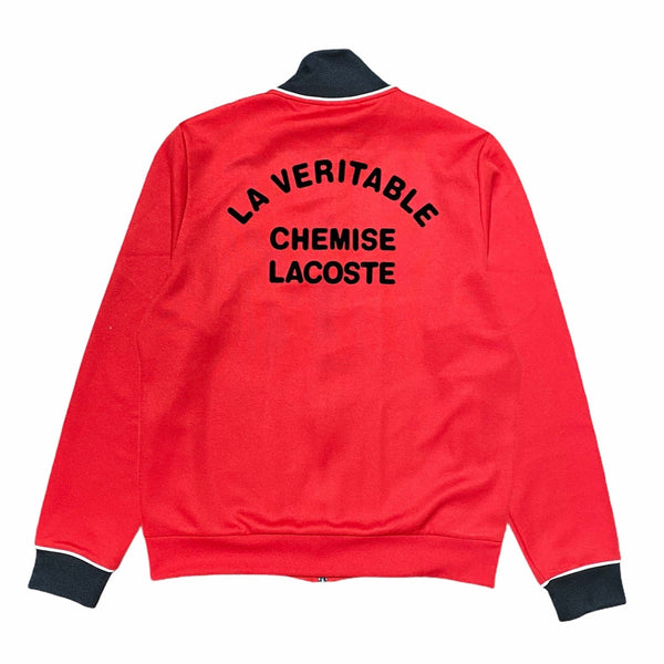 Lacoste Sport Contrast Accents Print Zip Sweatshirt (Red/Black/White) SH1555