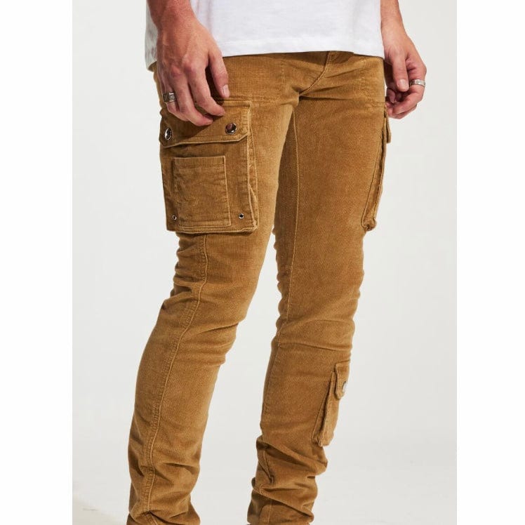 Crysp Roy Corduroy Cargo Pants (Brown Corduroy) CRYSP231-114