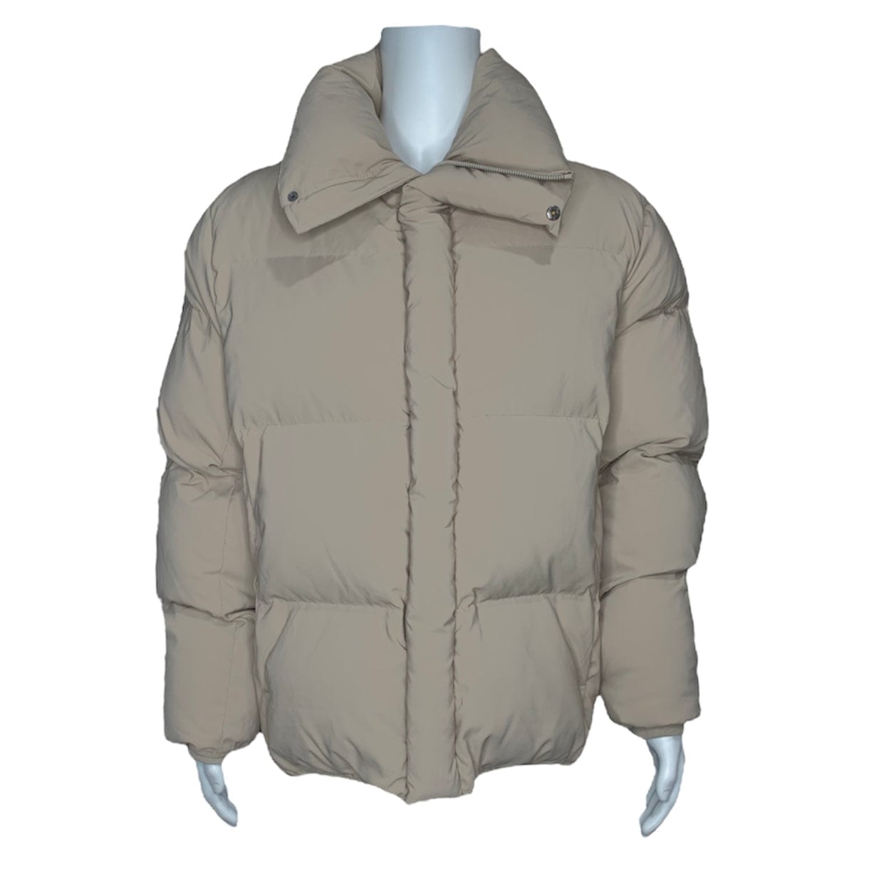 Jordan Craig High Collar Puffer Coat (Ecru)