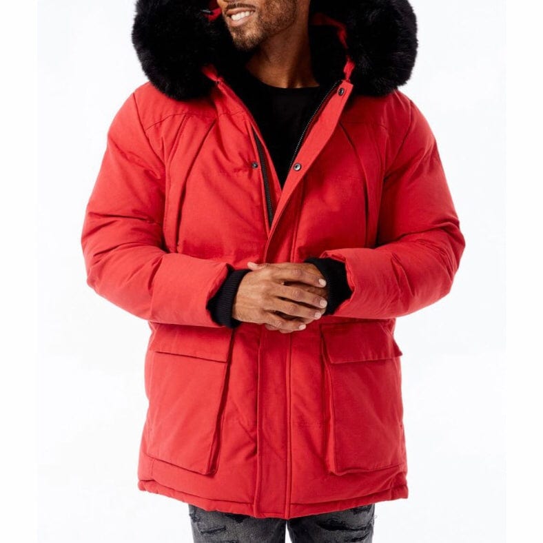 Jordan Craig Bismarck Fur Lined Parka Jacket (Red) 91537