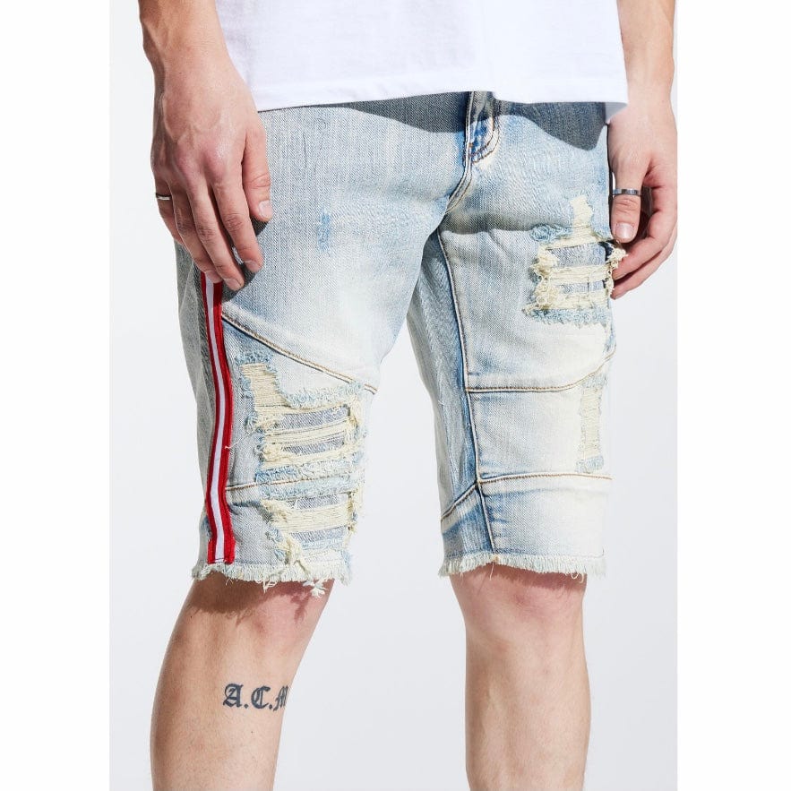 Crysp Line Stripe Shorts (Light Blue) CRYSPSP221-132