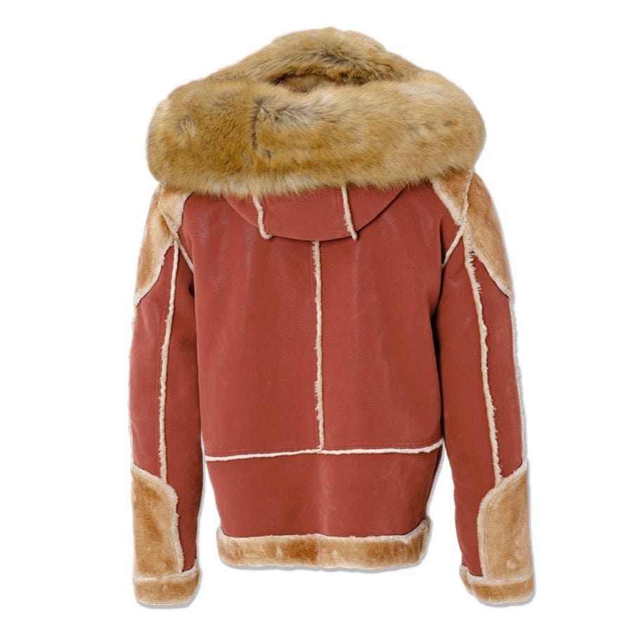 Jordan Craig EL Jefe Shearling Moto Jacket (Brick) 91518