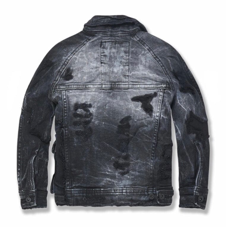 Kids Jordan Craig Ambition Denim Trucker Jacket (Industrial Black) 91559K