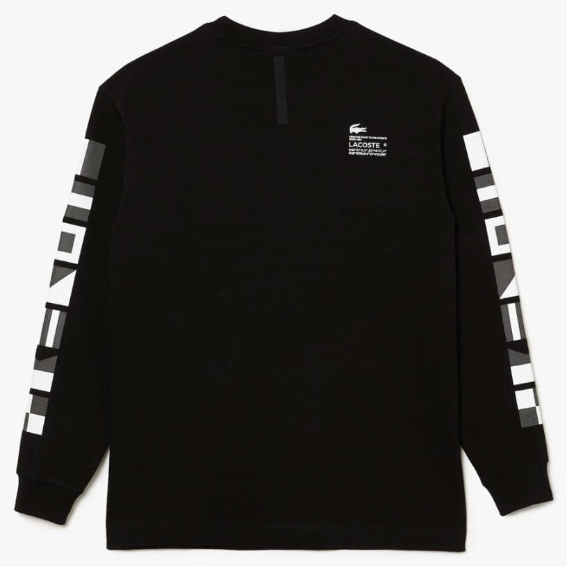 Lacoste Loose Fit Two-Ply Pique Sweatshirt (Black) SH0068-51