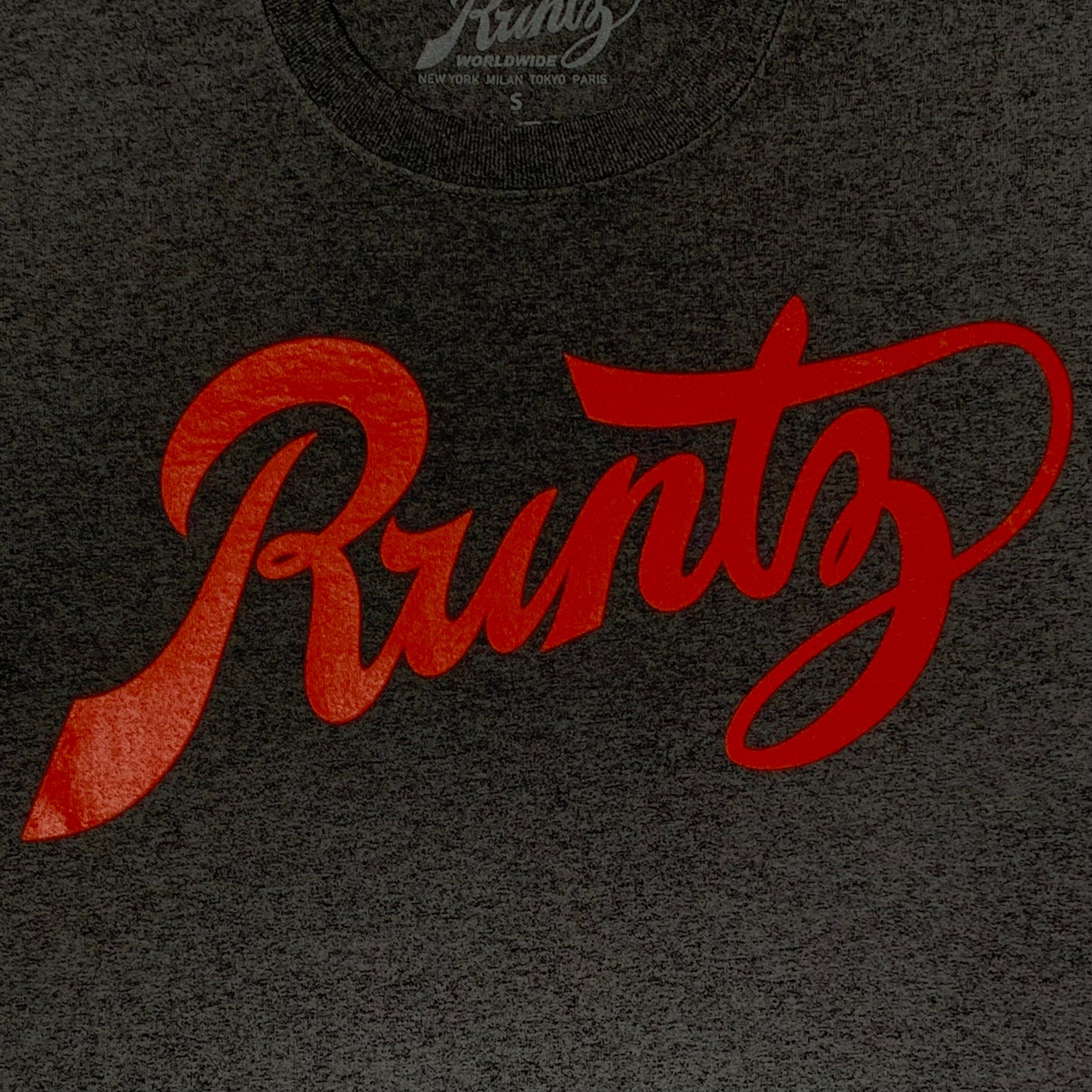 Runtz Script Sneaks Tee (Dark Grey/Infared) 222-40410C-DGI