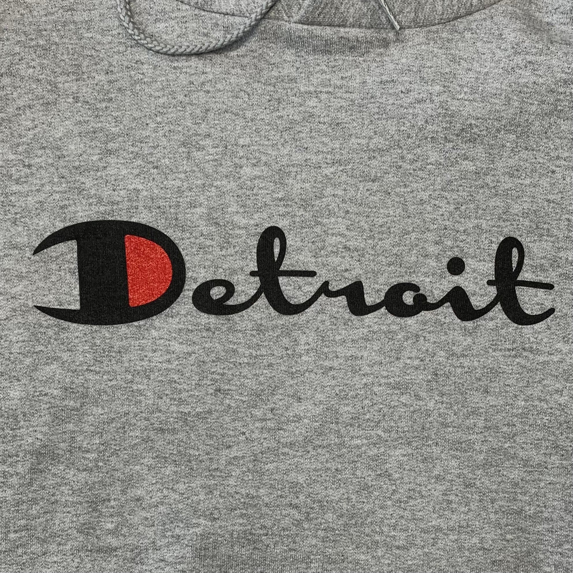 Ink Detroit Champion Pullover Hoodie (Grey) - S70