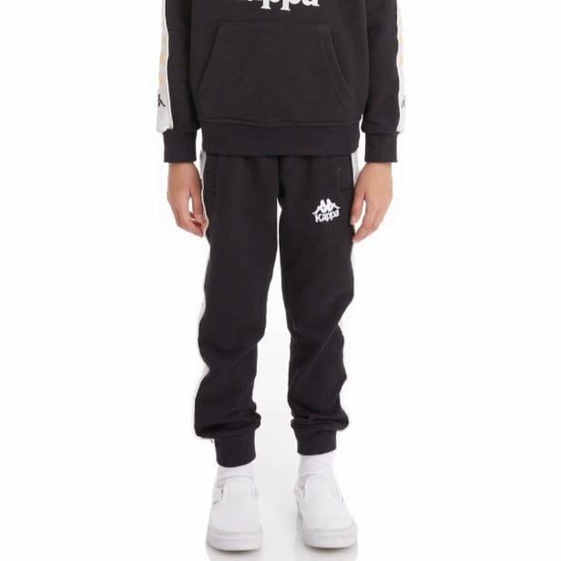 Kids Kappa 222 Banda Alanz 3 Sweatpants (Black Smoke) 33192UW