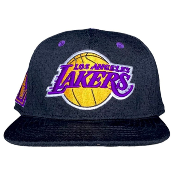 Los Angeles Lakers Logo Mesh Snapback Hat (Black)