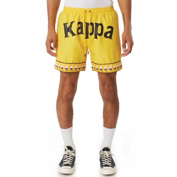 Kappa 222 Banda Calabash Swim Shorts (Yellow/Violet-White/Black) 38181HW