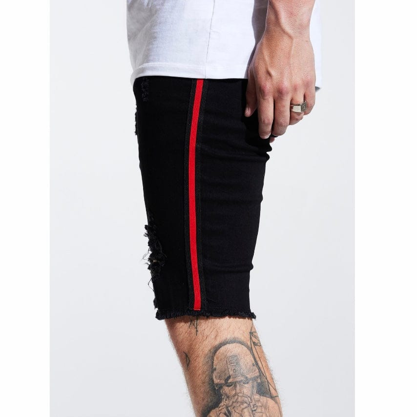 Crysp Line Stripe Shorts (Black) CRYSPSP221-131