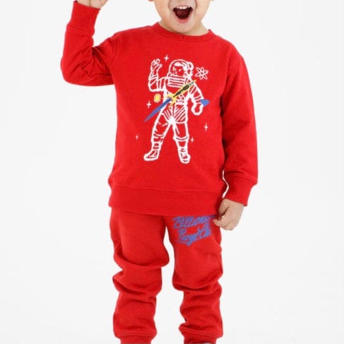 Kids Billionaire Boys Club BB level Up Crewneck (Goji Berry) 823-1304