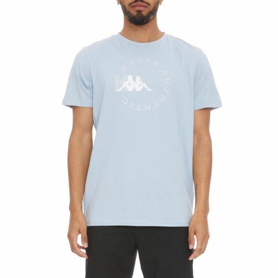 Kappa Authentic Savio T Shirt (Baby Blue/White)