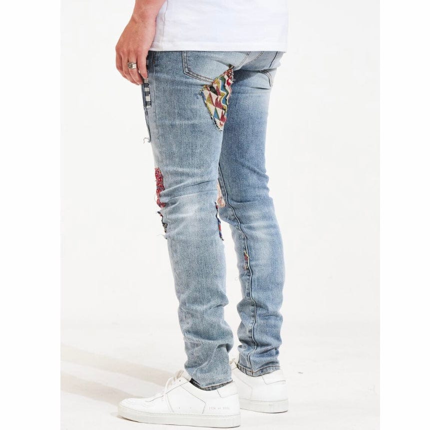 Embellish West Denim (Blue Patchwork) EMBSP122-101