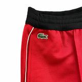 Lacoste Sport Run-Resistant Pleated Tracksuit Pants (Red/Black/White) XH1557