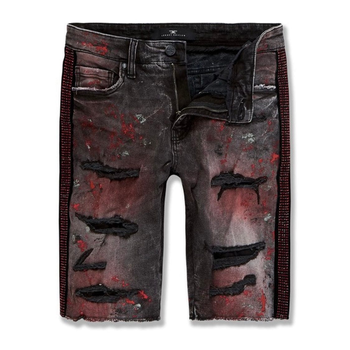 Jordan Craig Vegas Striped Denim Shorts (Bred) J3167S