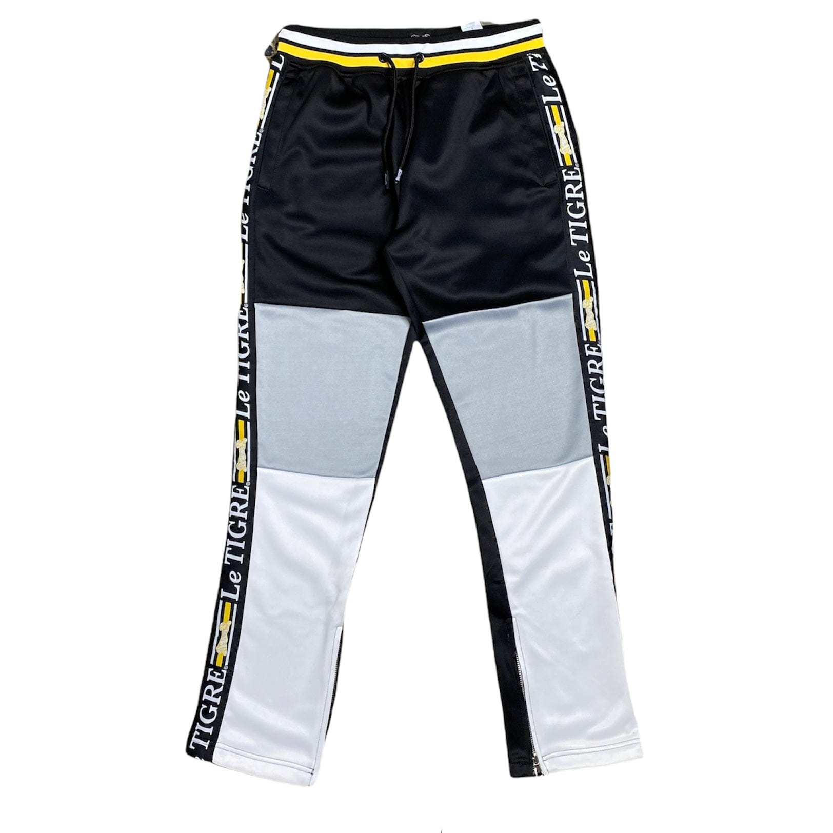 Le Tigre Tri Color Track Pant (Black/Yellow/White) - LT556GREY