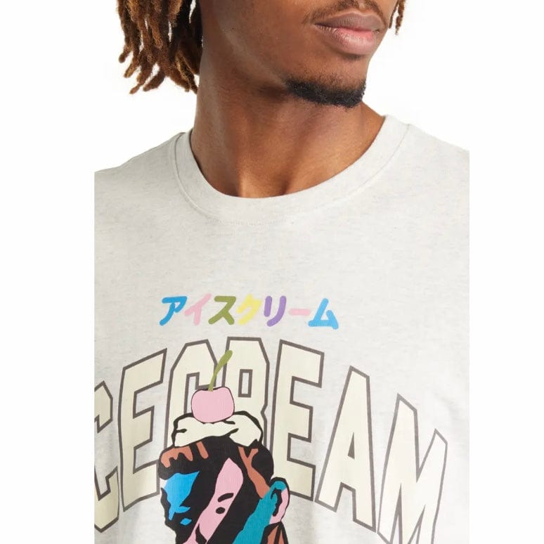 Ice Cream Yikes Stripes SS Tee (Light Heather Grey) 421-8202