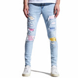 Embellish Coral Rip & Repair Denim (Blue)