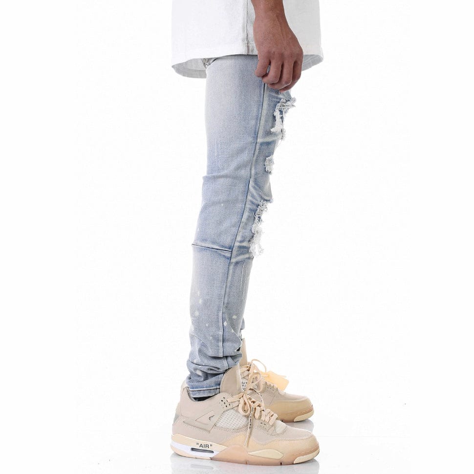 Kdnk Patched Ripped Jeans (Blue) KND4337