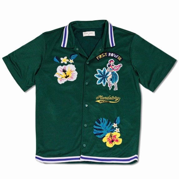 First Row Tropical Vacation Mesh Shirt (Green) FRH2106