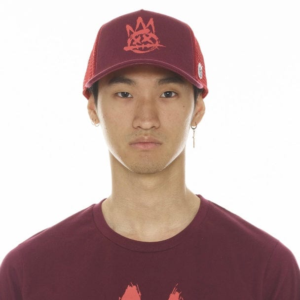Cult Of Individuality Brushed Logo Mesh Back Visor Cap (Beet Red) 622AC-CH06A
