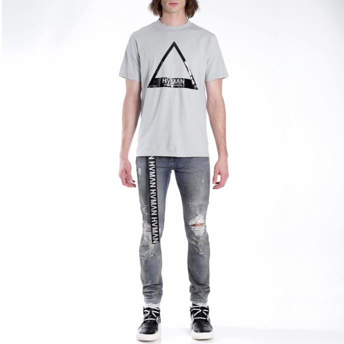 Hvman Triangle Logo Tee (Ghost) 322A1-TT23B