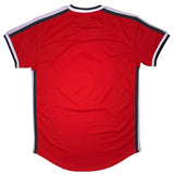 Bleeker & Mercer Embossment Varsity T-Shirt (Money/Red) - T844