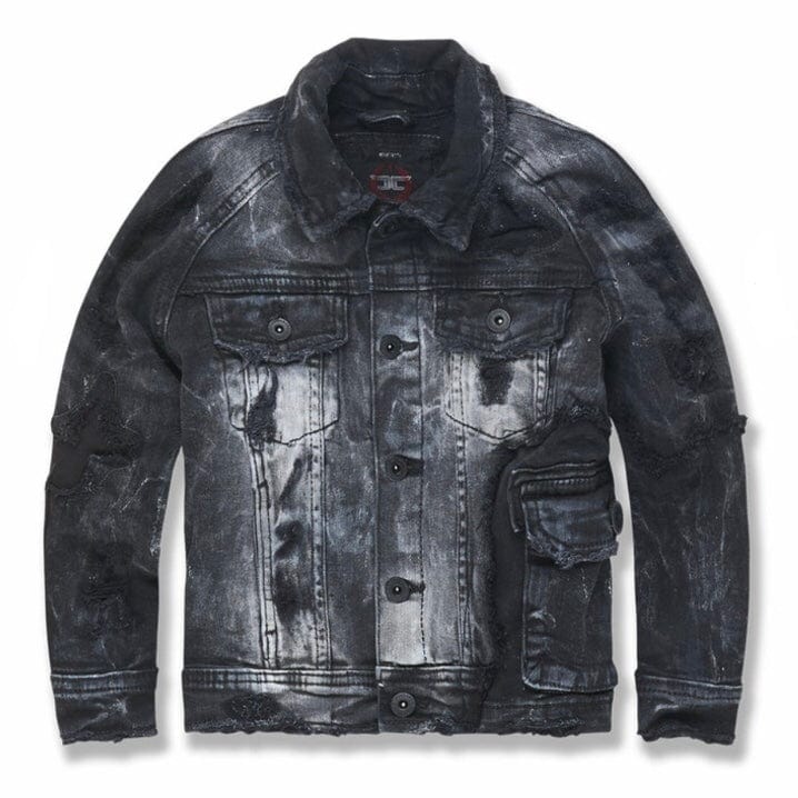 Kids Jordan Craig Ambition Denim Trucker Jacket (Industrial Black) 91559K