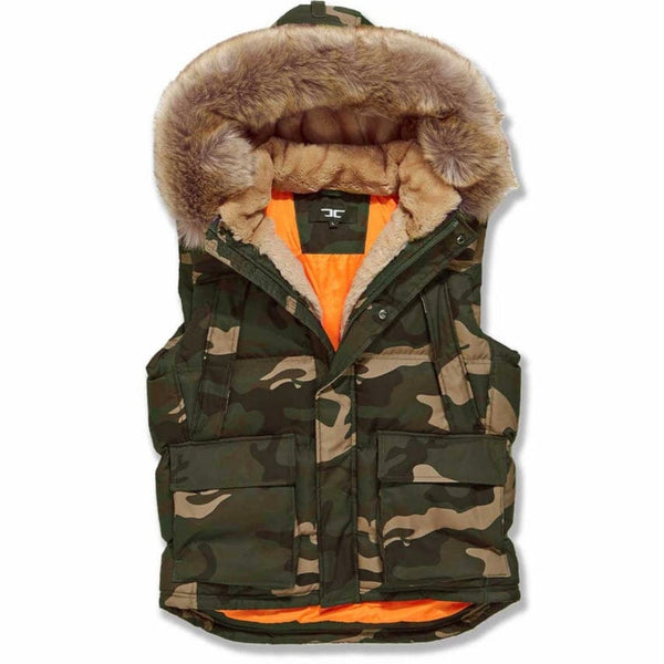 Jordan Craig Yukon Fur Lined Puffer Vest (Woodland) 9371VC