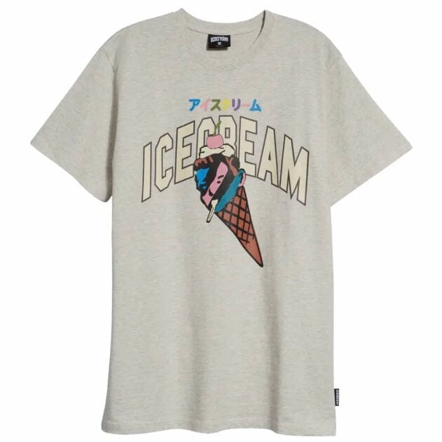 Ice Cream Yikes Stripes SS Tee (Light Heather Grey) 421-8202