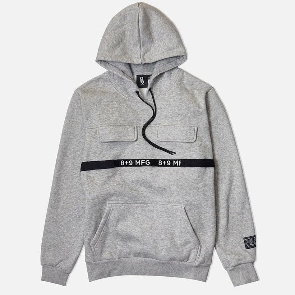 8&9 Strapped Up Fleece Hoodie (Grey) HSTRFGRY