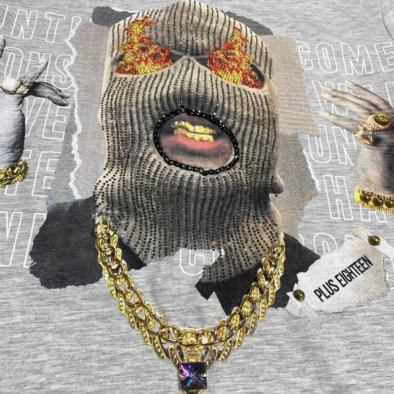 PlusEighteen Ski Mask Tee (Grey)