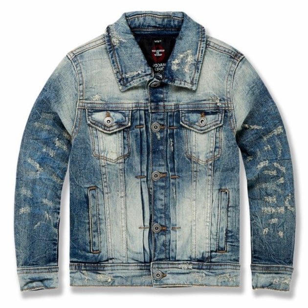 Kids Jordan Craig Hamilton Denim Trucker Jacket (Lager) JJ300RB