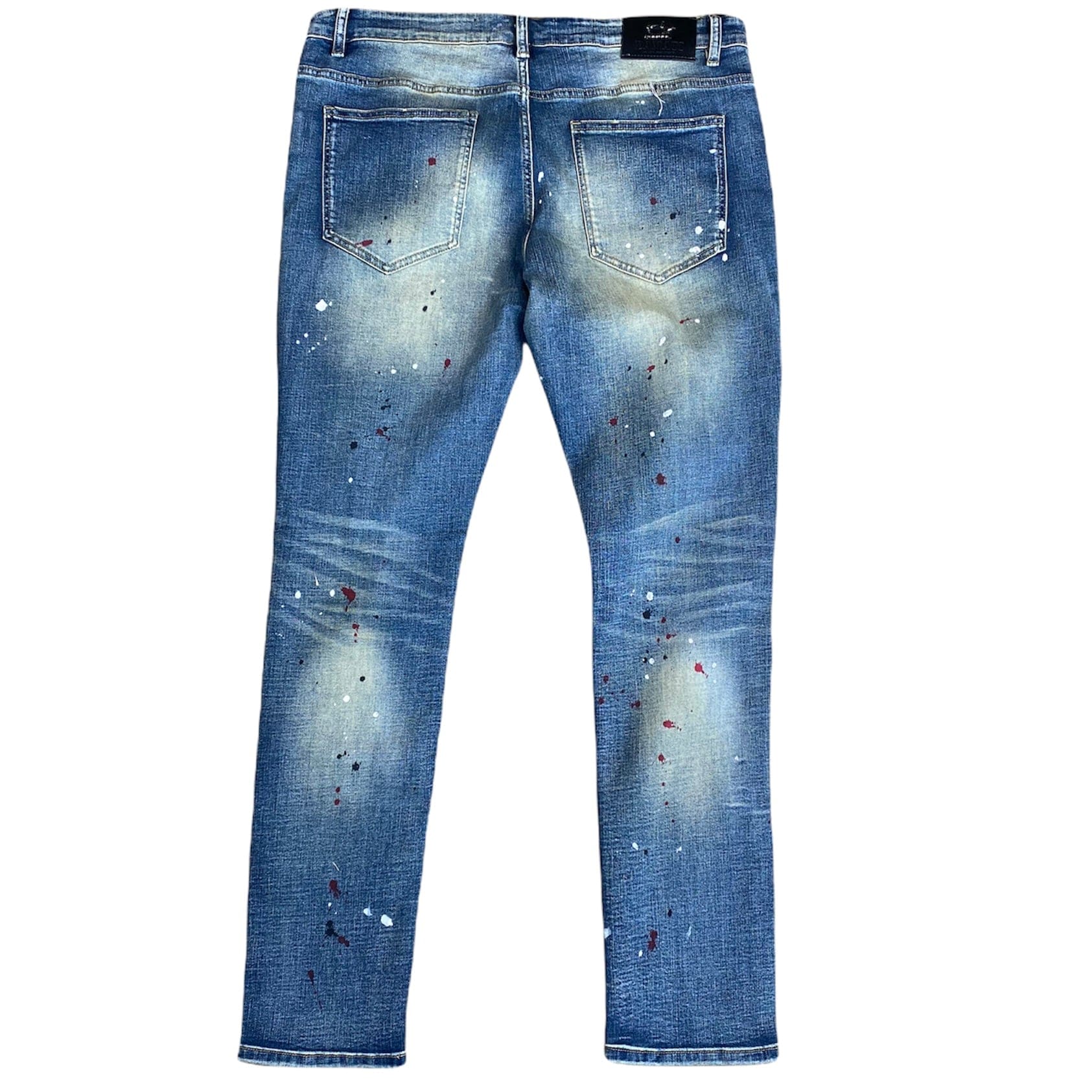 Damati Paint Splatter Milan Denim Jean (Medium Blue) DMT-C-15C