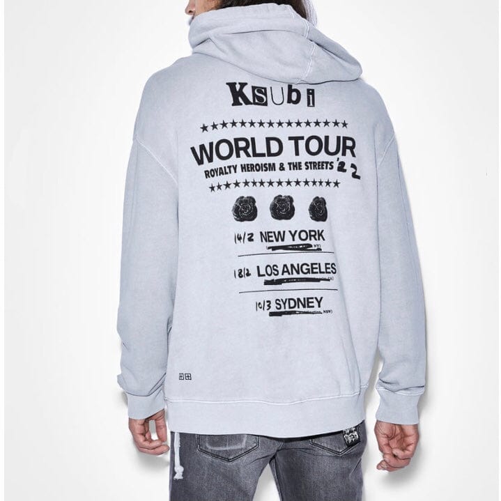 Ksubi Paste Up Biggie Hoodie Moon (Grey) MPF22FL006