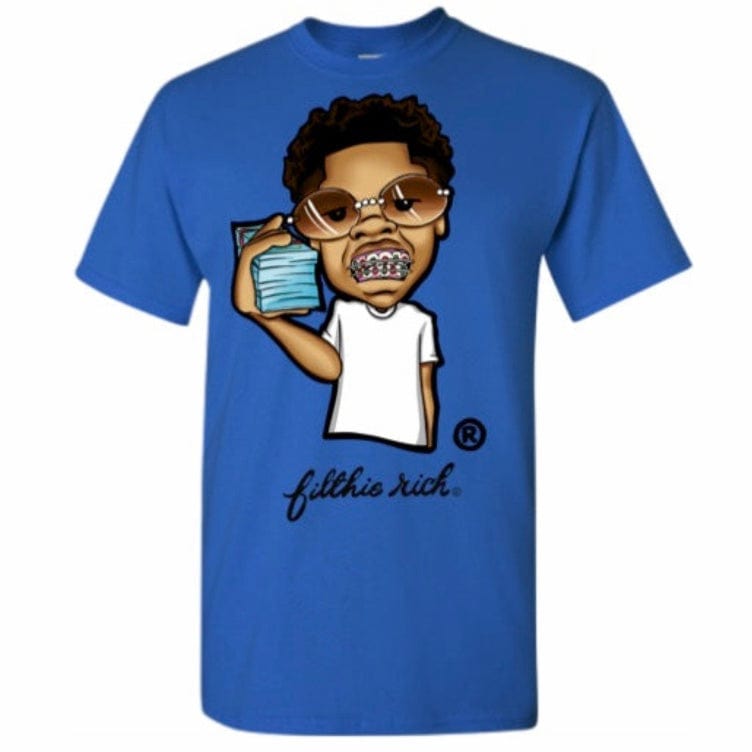 Filthie Rich Braces T Shirt (Royal)