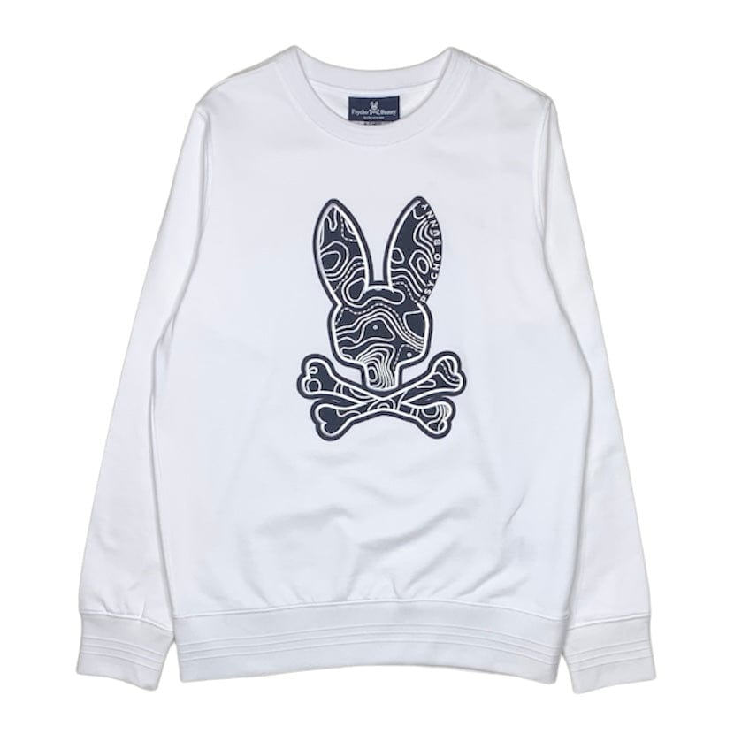 Psycho Bunny Dixon Logo Sweatshirt (White) - B6S440R1FT