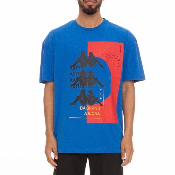 Kappa Authentic HB Etas T Shirt (Blue Royal/Red) 3116FJW