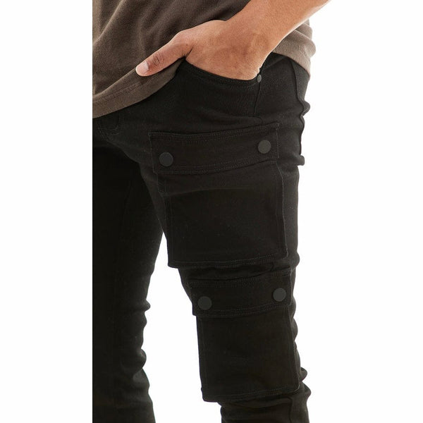 Kdnk Snap Double Cargo Pants (Black) KNB3233