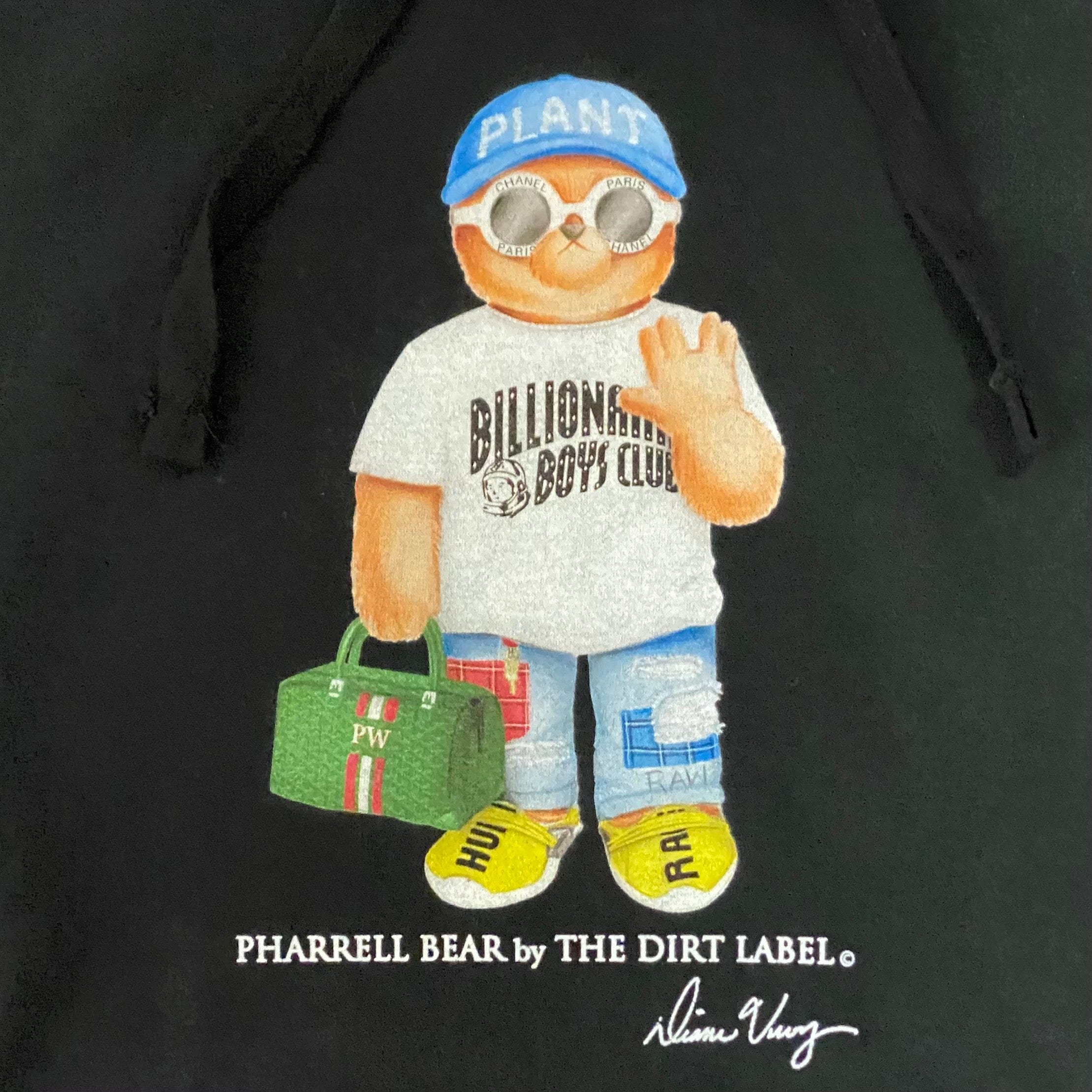 Dirt Label Pharrell Bear Hoodie (Black)