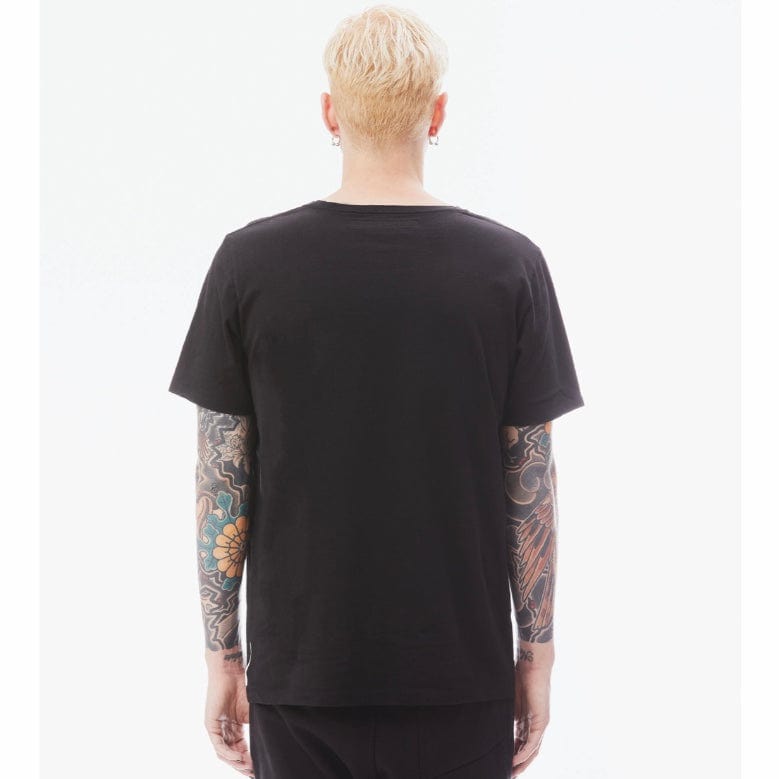 Hvman Basic Logo Crew Neck Tee (Black) 38B0-T10A