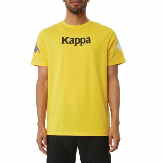 Kappa Authentic Paroo T Shirt (Yellow/Violet-White/Black) 34155EW