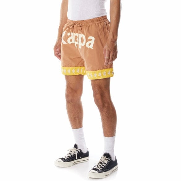 Kappa 222 Banda Calabash 3 Shorts (Brown/Yellow) 381E5MW