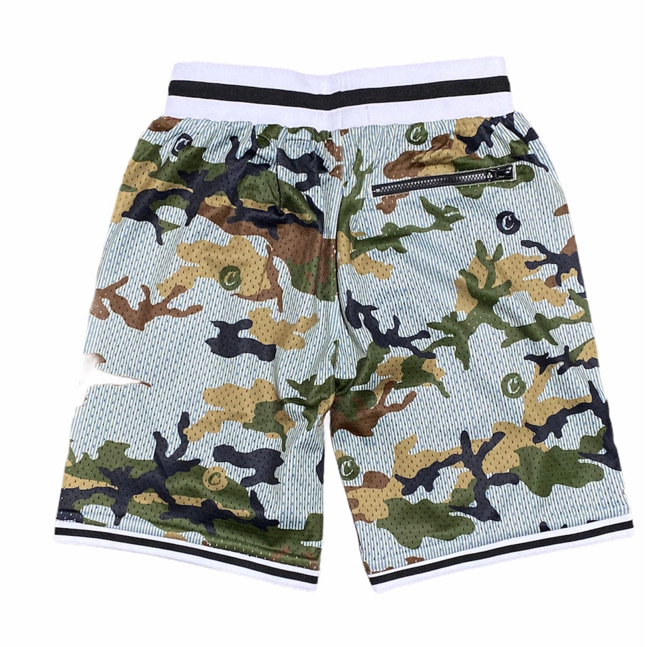 Cookies Vintage Camo Seersucker Basketball Shorts (Blue Stripe) 1550B4805