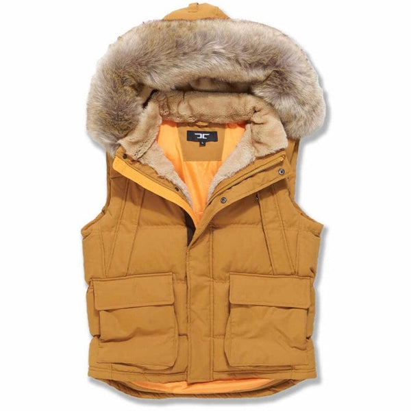Jordan Craig Yukon Fur Lined Puffer Vest (Wheat) 9371V